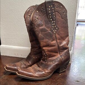 Ariat Brown Studded Heeled Boots